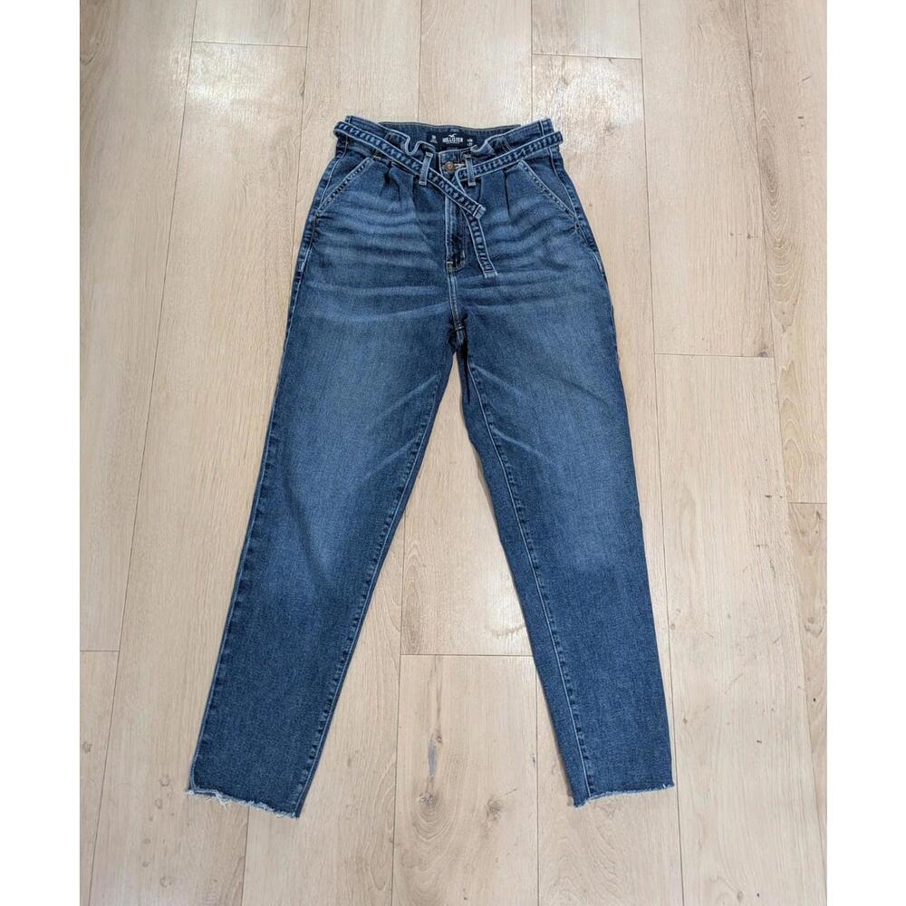 Womens Hollister Ultra High Rise Vintage Stretch Mom Denim Blue Jeans Size 3R